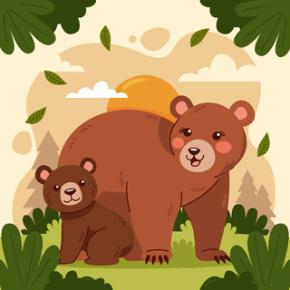 Bears coloring pages