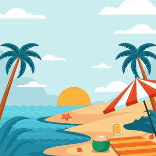 Beach coloring pages
