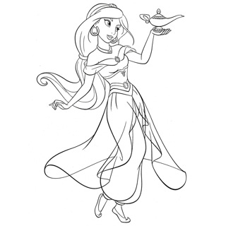 Aladdin coloring page 2