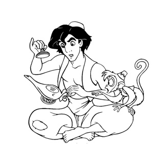 Aladdin coloring page 14