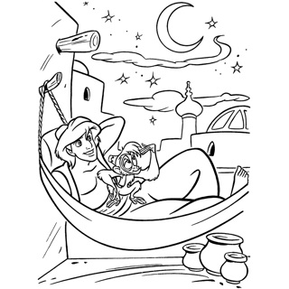 Aladdin coloring page 19