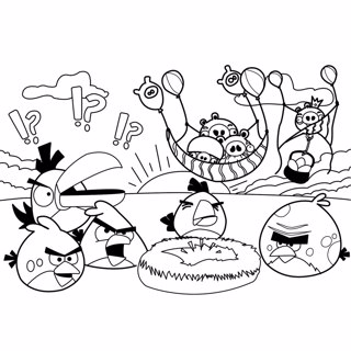 Angry Birds coloring page 3