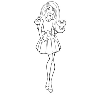 Barbie coloring page 1