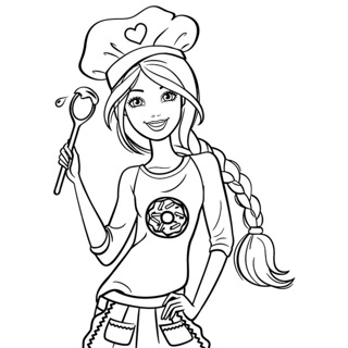 Barbie coloring page 2