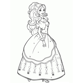 barbie coloring pages fashion dress