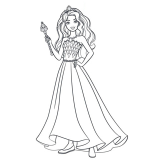 Barbie coloring page 6