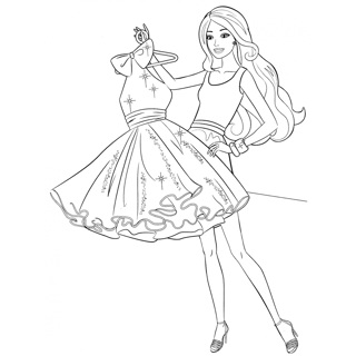 barbie fashion coloring pages