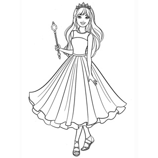 Barbie coloring page 16