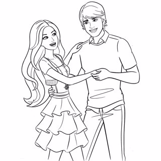 Barbie coloring page 17