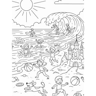 Fun-Filled Day at the Beach: Surf, Splash, and Play