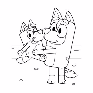 Bluey coloring page 6