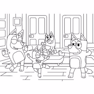 Bluey coloring page 9