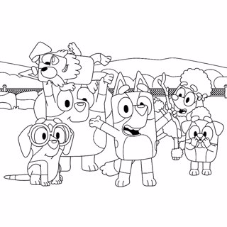 Bluey coloring page 15