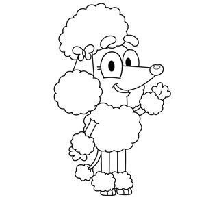 Coloring Fun with Bluey's Fluffy Poodle Friend!