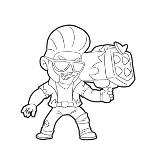 Brawl Stars Character with a Powerful Blaster