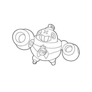 Brawl Stars: Color the Dynamic Robot Character!