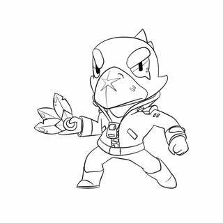 Color Your Hero: Brawl Stars Character Coloring Page