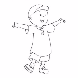 Caillou coloring page 1