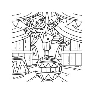 Circus Fun: The Balancing Clown Extravaganza