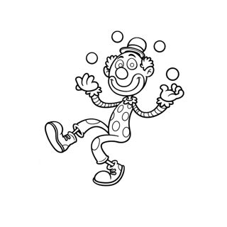 Jolly Juggling Clown: A Fun Coloring Adventure