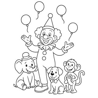 Joyful Circus Fun: Clown and Friends Adventure