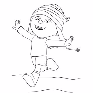 despicable me agnes coloring page