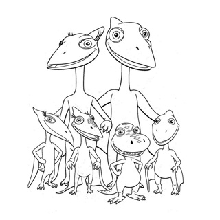 Dinosaur Train coloring page 1