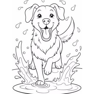 Paws in the Water: A Playful Pup's Splashy Adventure