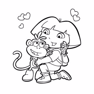 Dora coloring page 2