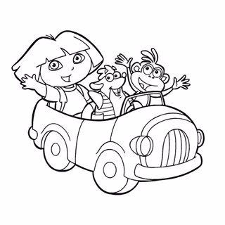 Dora coloring page 3