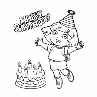 Dora coloring page 4