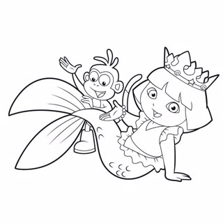 Dora coloring page 6