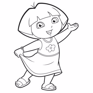 Dora coloring page 7