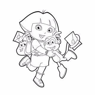 Dora coloring page 8