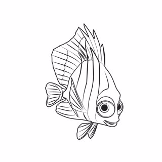 gurgle finding nemo coloring sheet