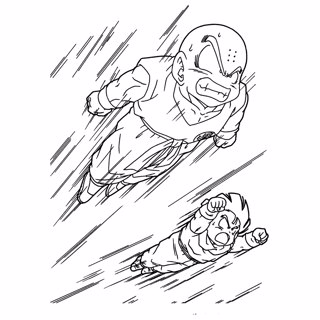 Determined Ascent: Krillin and Gohan Take to the Skies