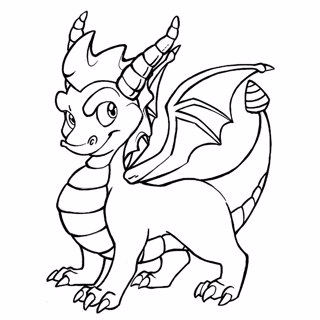 Dragons coloring page 3