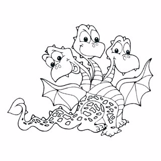 Dragons coloring page 6