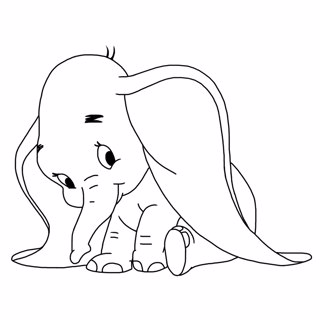 Dumbo coloring page 3