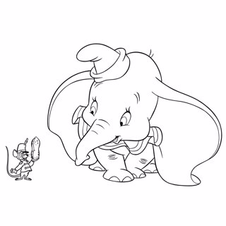 Dumbo coloring page 10