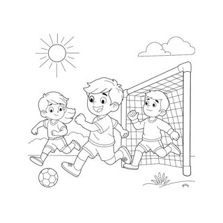 Joyful Soccer Play: Kids Having Fun Outdoors