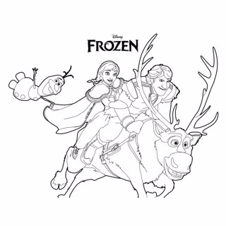 Frozen coloring page 1