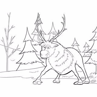 Frozen coloring page 2