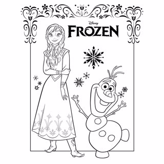 Frozen coloring page 9