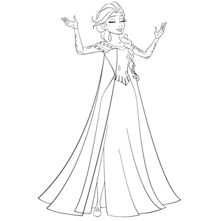 Frozen coloring page 24