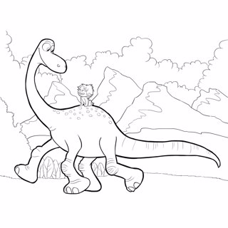 The Good Dinosaur coloring page 3