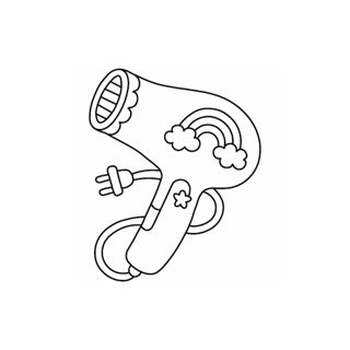 Rainbow Style: Whimsical Hairdryer Design