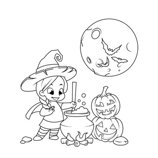 Halloween coloring page 14