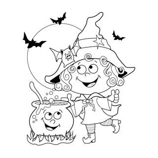 Halloween coloring page 19