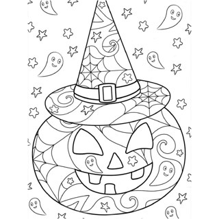 Spooky Pumpkin Witch: A Halloween Coloring Adventure